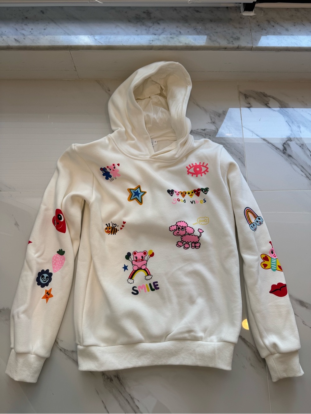 Lola + The Boys Hoodie  & Pants with Multicolor Playful Patches - SOLD AS A SET